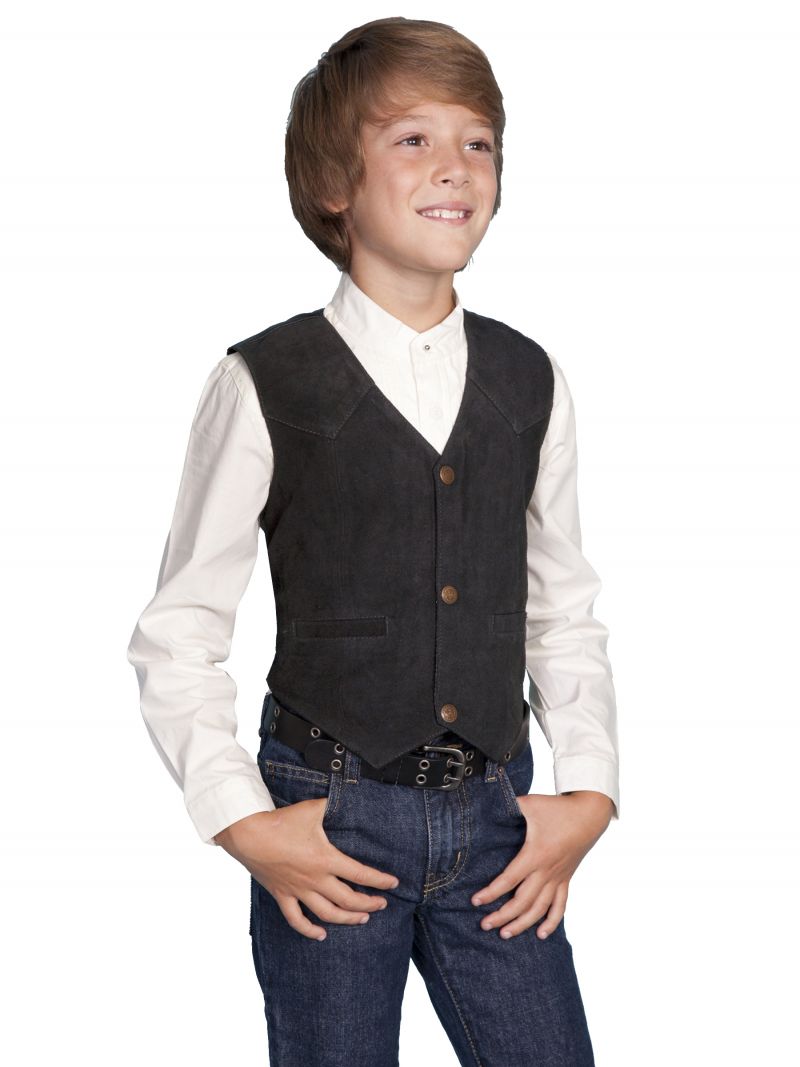Dětská kožená vesta 2002-19-XL