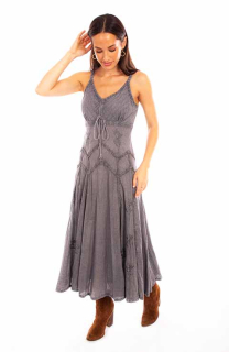 Dlouhé šaty s krajkou HC62-GRY