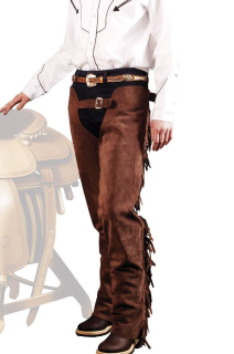 SUEDE WESTERN CHAPS WITH FRANGES