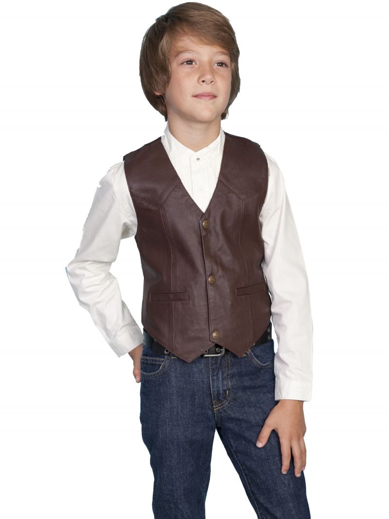 Dětská kožená vesta 2001-29-XL