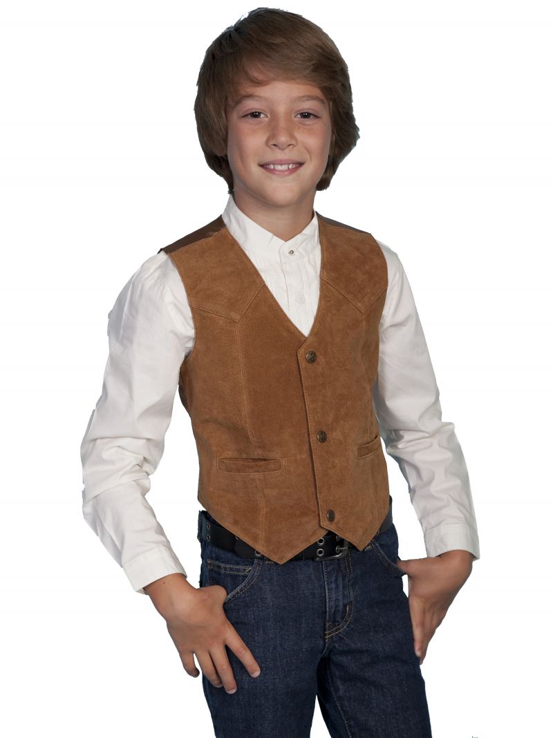 Dětská kožená vesta 2002-409-XL