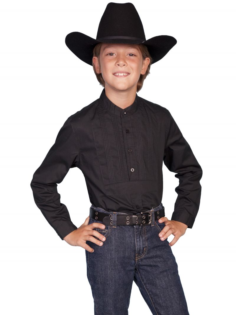 Dětská westernová košile RW032K-BLK-XL