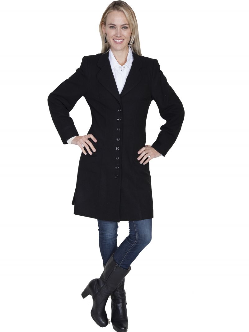 Vintage vlněný kabát RW604-BLK-8