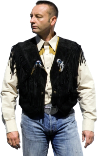 Westernová vesta s třásněmi a orlem